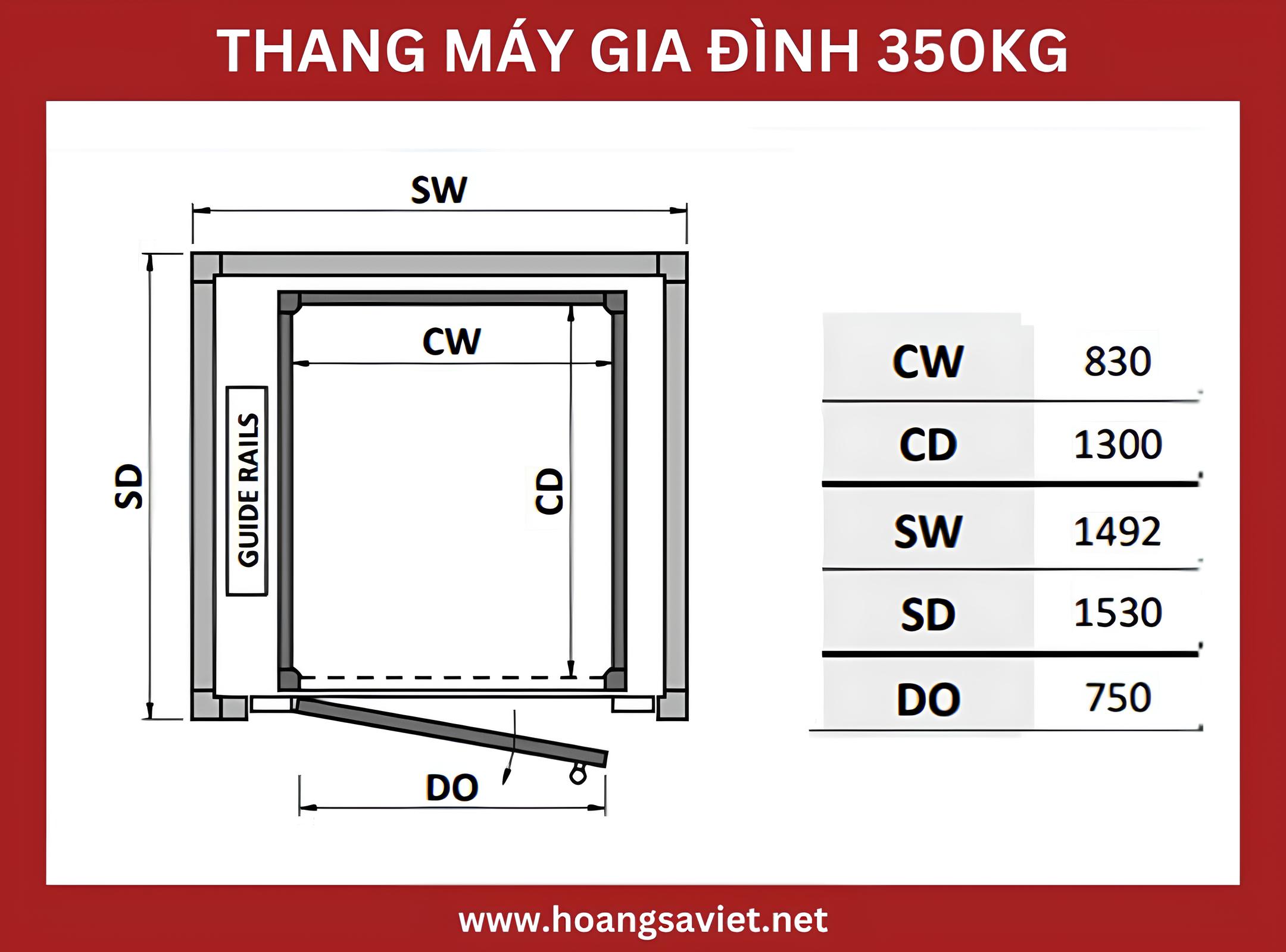 Refer to the size of a 350kg family elevator with a metal wall well Refer to the size of a 350kg family elevator with a metal wall well