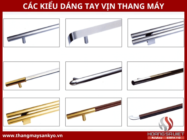 Kiểu dáng tay vịn thang máy Kiểu dáng tay vịn thang máy