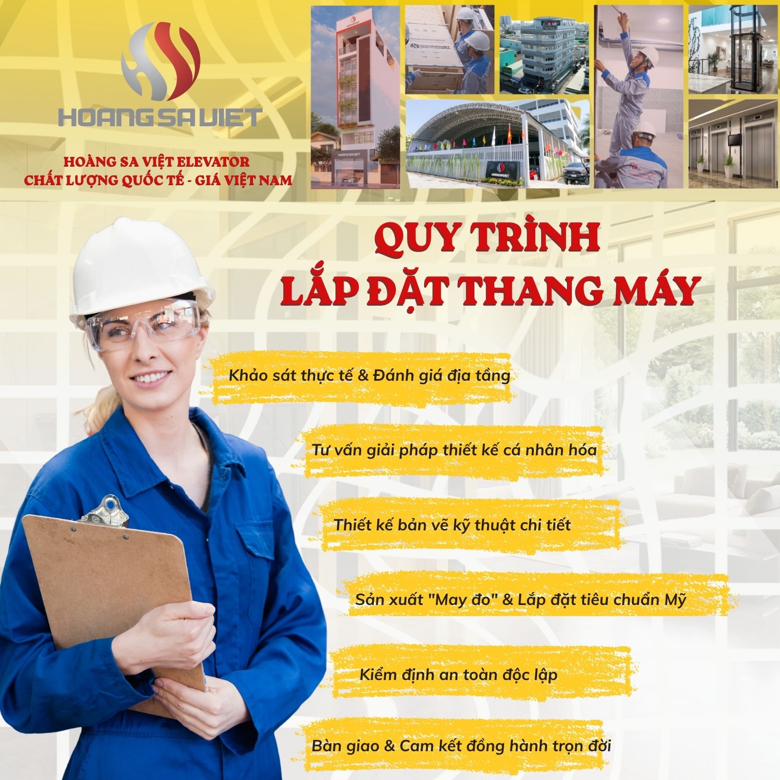 Quy trình lắp đặt thang máy 