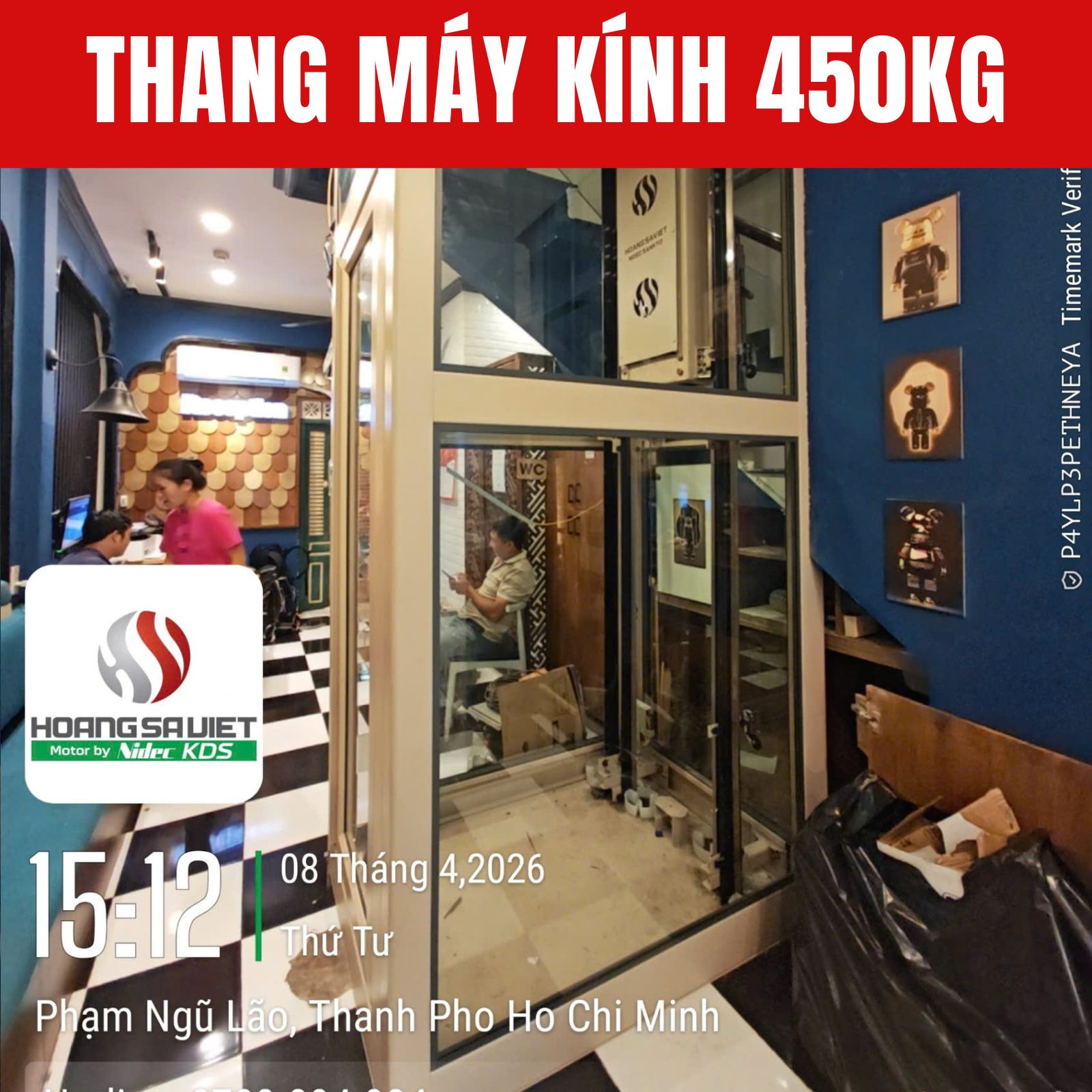 Thang máy buồng kính 450kg