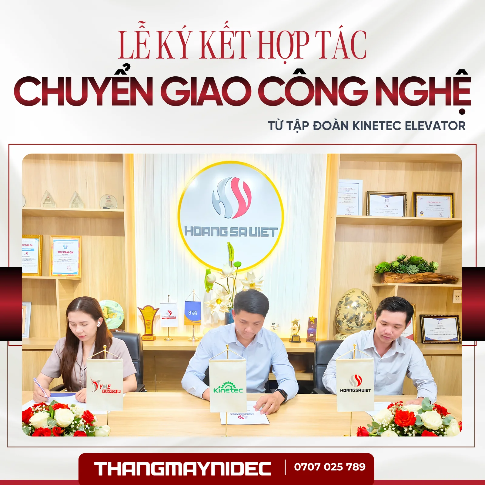 Lễ Ký Kết Hợp Tác Chiến Lược Mới  Giữa Thang Máy Nidec Và Tập Đoàn Kinetec Elevator