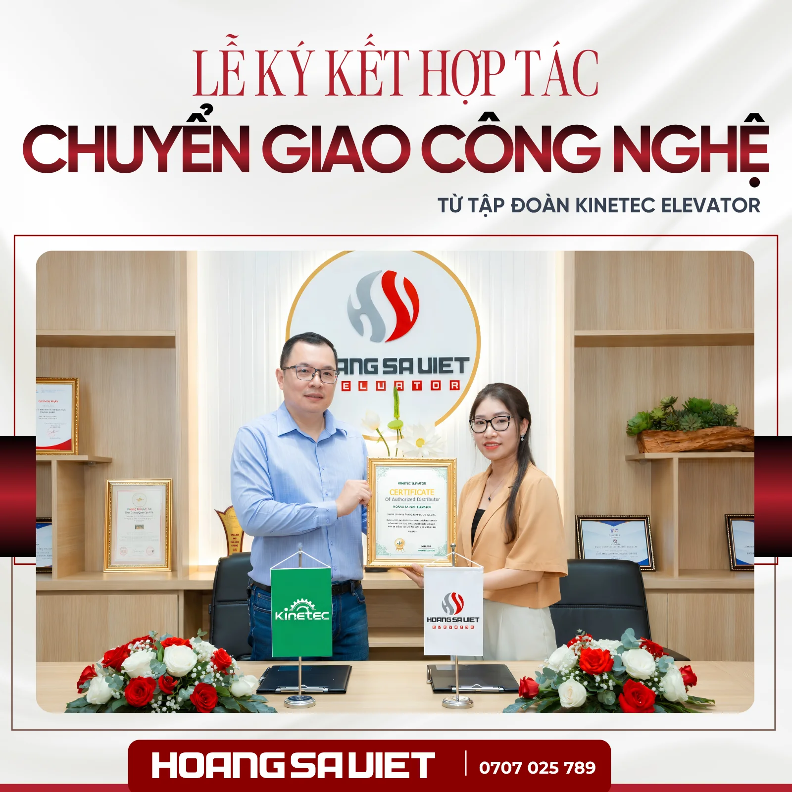 Lễ Ký Kết Hợp Tác Chiến Lược Mới  Giữa Thang Máy Nidec Và Tập Đoàn Kinetec Elevator