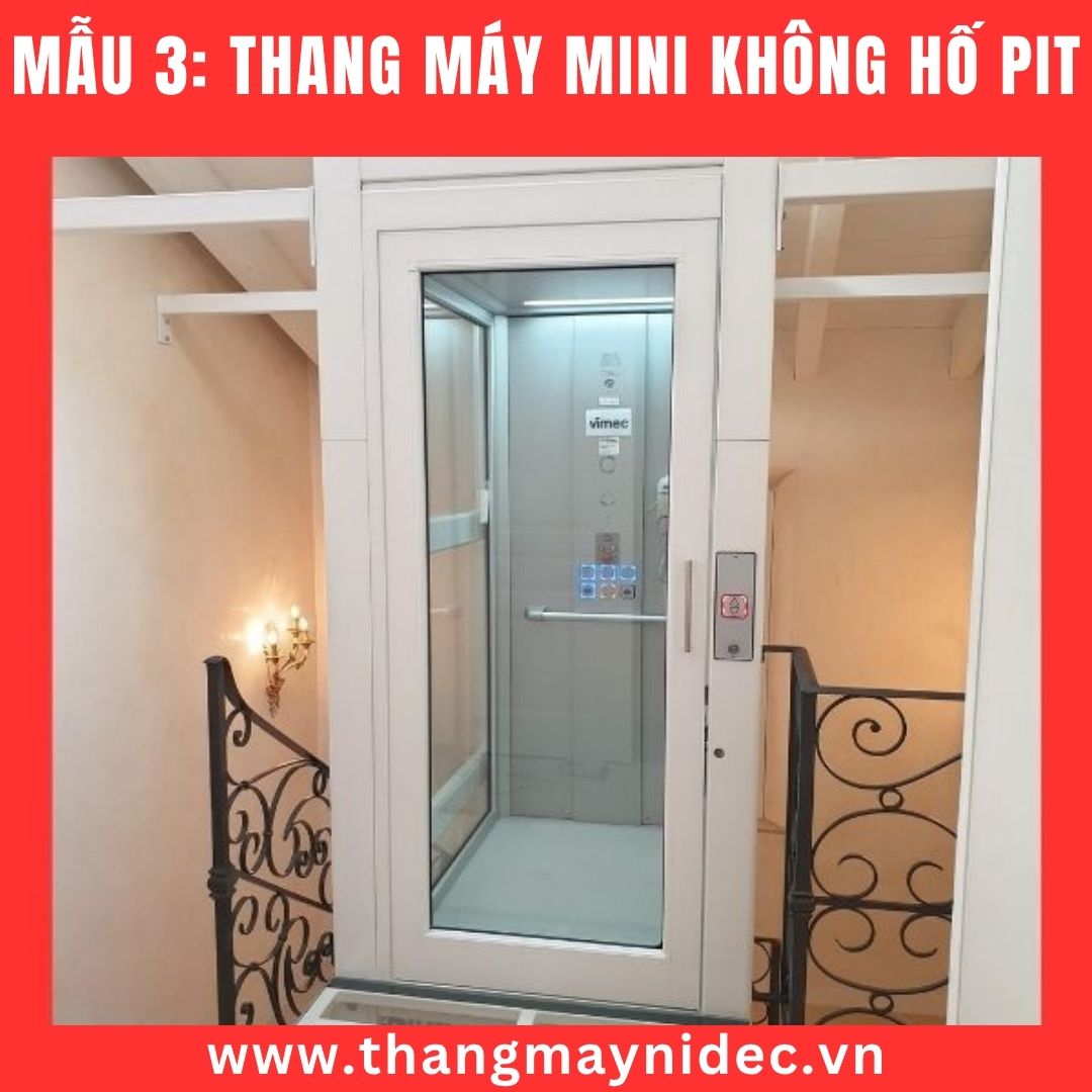 Mẫu 3 thang máy mini không hố pit Mẫu 3 thang máy mini không hố pit
