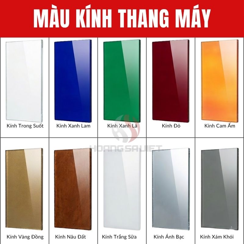Màu kính thang máy 