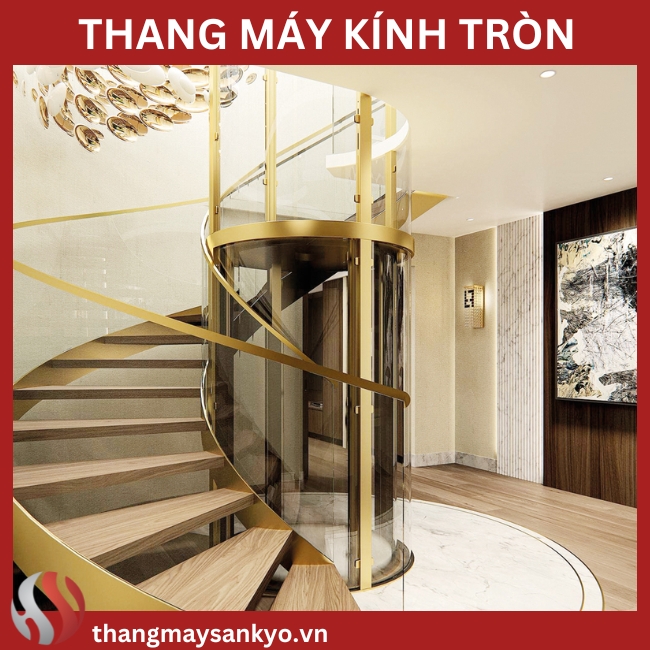 Thang máy tròn vách kính Thang máy tròn vách kính