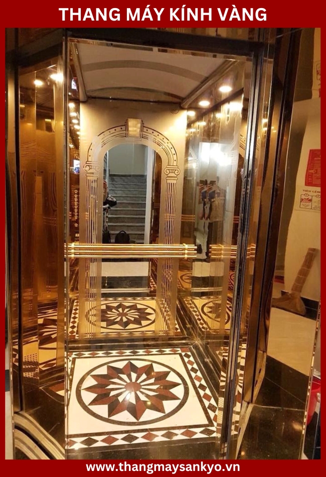 黄色装饰室内玻璃电梯模型