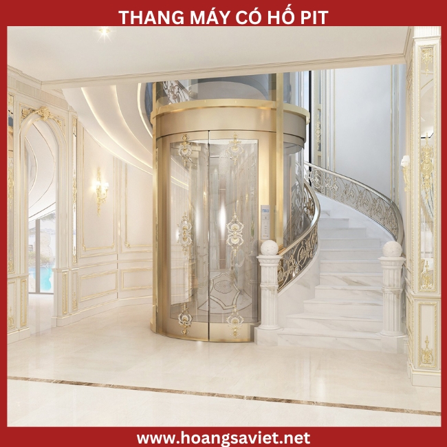 Mẫu thang máy có hố pit Mẫu thang máy có hố pit
