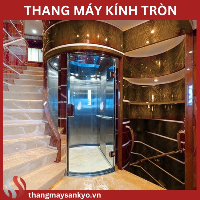 Thang máy tròn vách kính Thang máy tròn vách kính