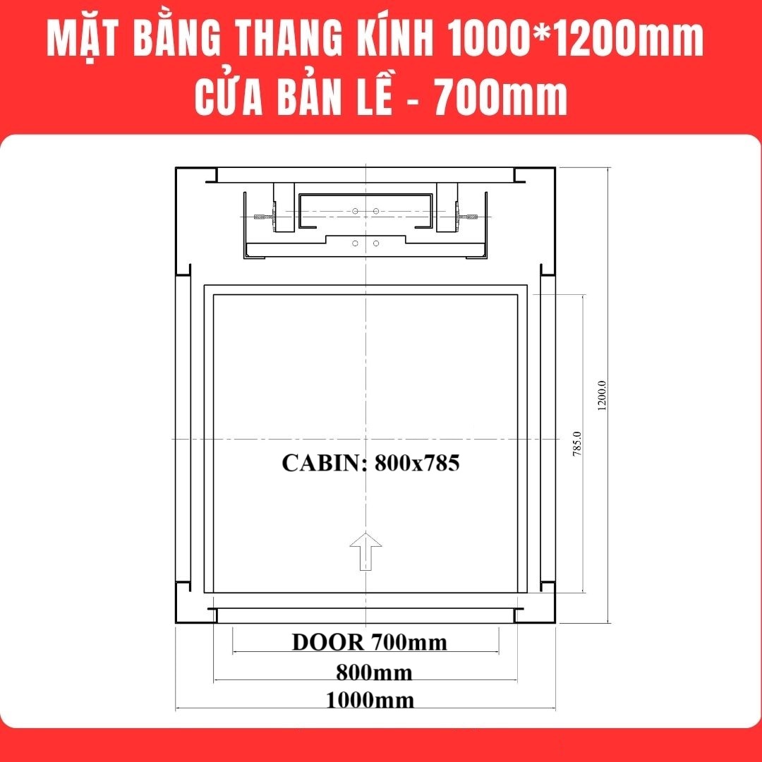 bản vẽ mặt bằng thang máy mini