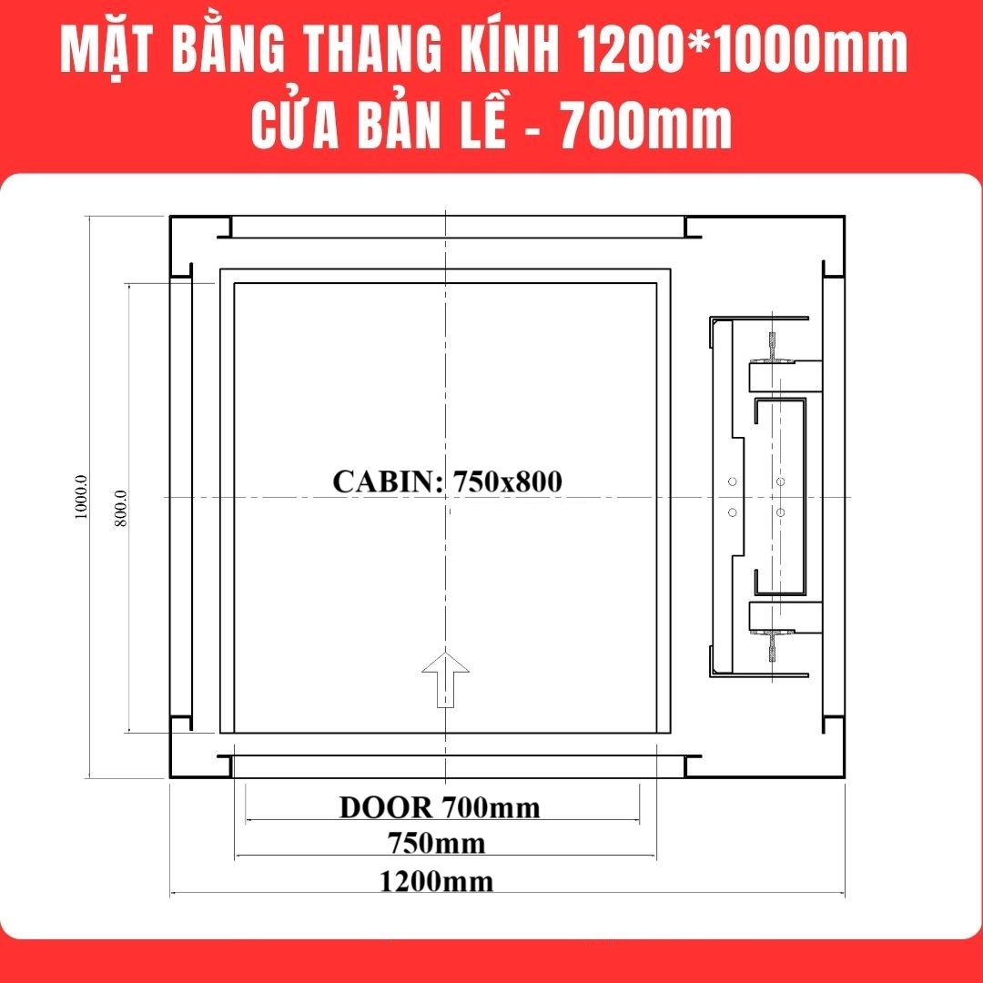 bản vẽ mặt bằng thang máy mini