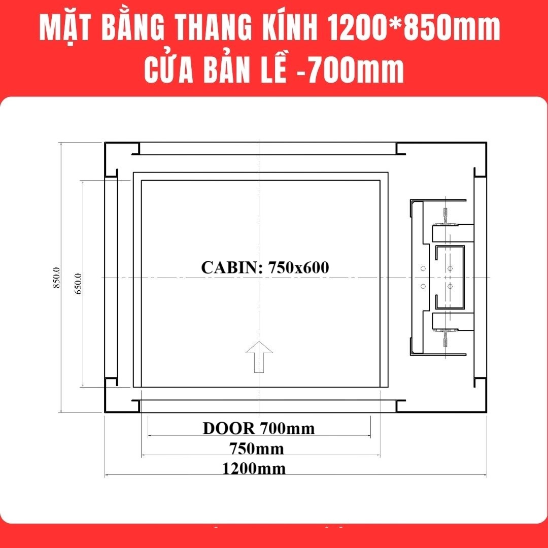 bản vẽ mặt bằng thang máy mini