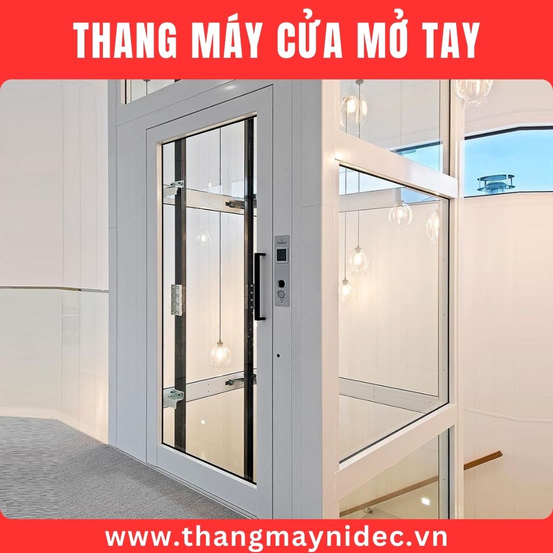 thang máy cửa mở tay tự đóng