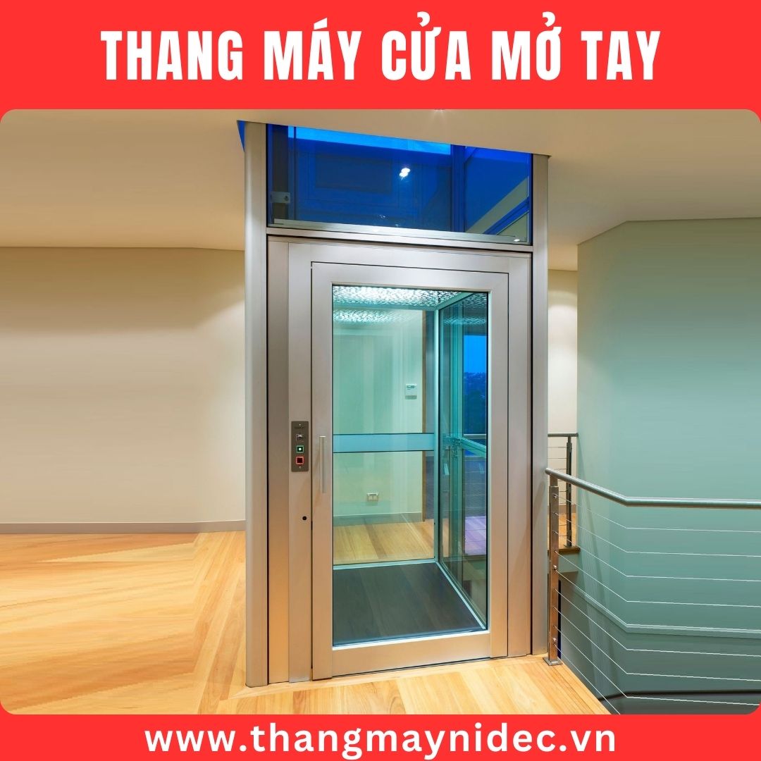 thang máy cửa mở tay tự đóng