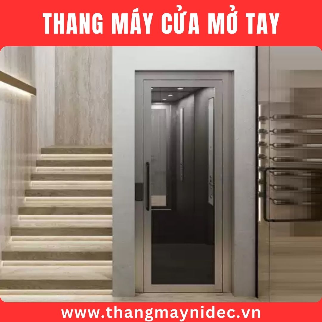 thang máy cửa mở tay tự đóng