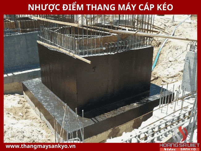 Nhược điểm thang máy cáp kéo Nhược điểm thang máy cáp kéo