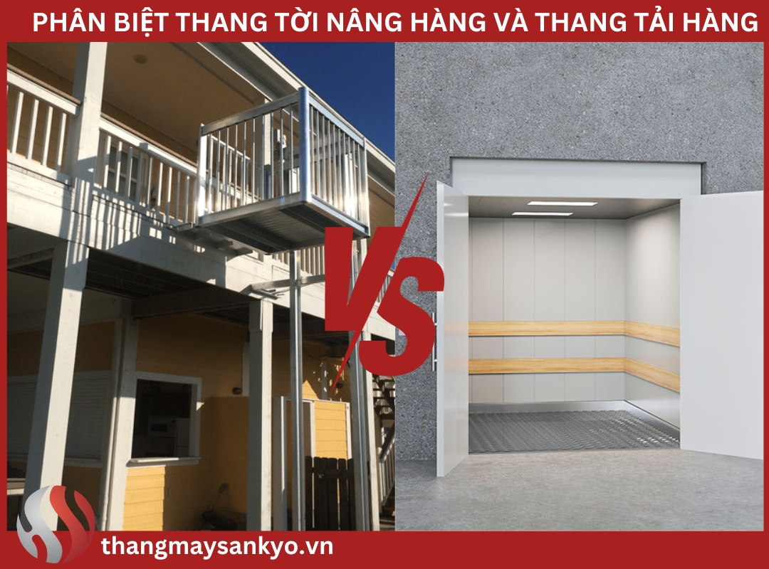 Phân biệt thang tời hàng và thang tải hàng Phân biệt thang tời hàng và thang tải hàng