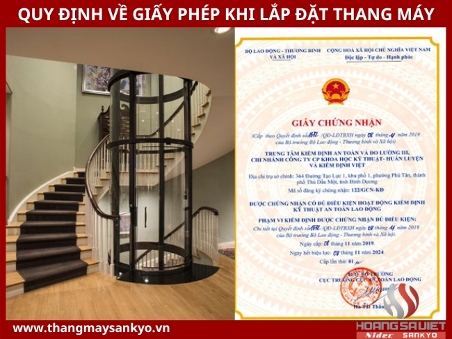 Quy định về giấy xin phép lắp đặt thang máy Quy định về giấy xin phép lắp đặt thang máy