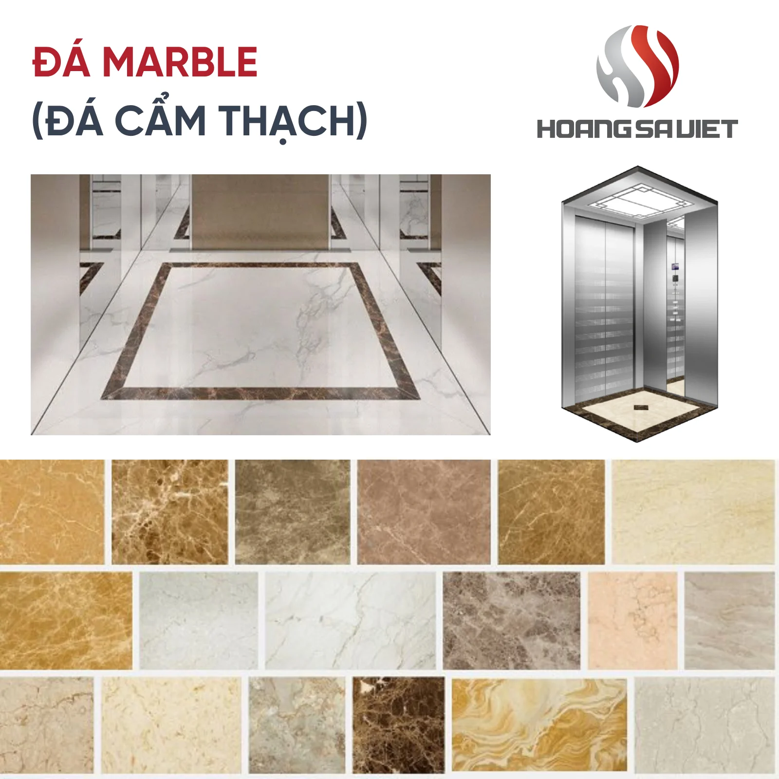 Sàn Thang Máy Đá Marble 