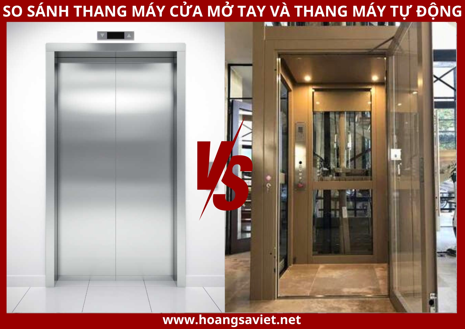 So sánh thang máy cửa mở tay với tự động So sánh thang máy cửa mở tay với tự động