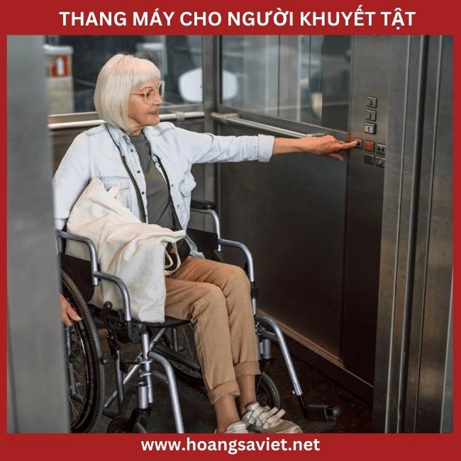 Hình ảnh minh hoạ người khuyết tật sử dụng thang máy Hình ảnh minh hoạ người khuyết tật sử dụng thang máy