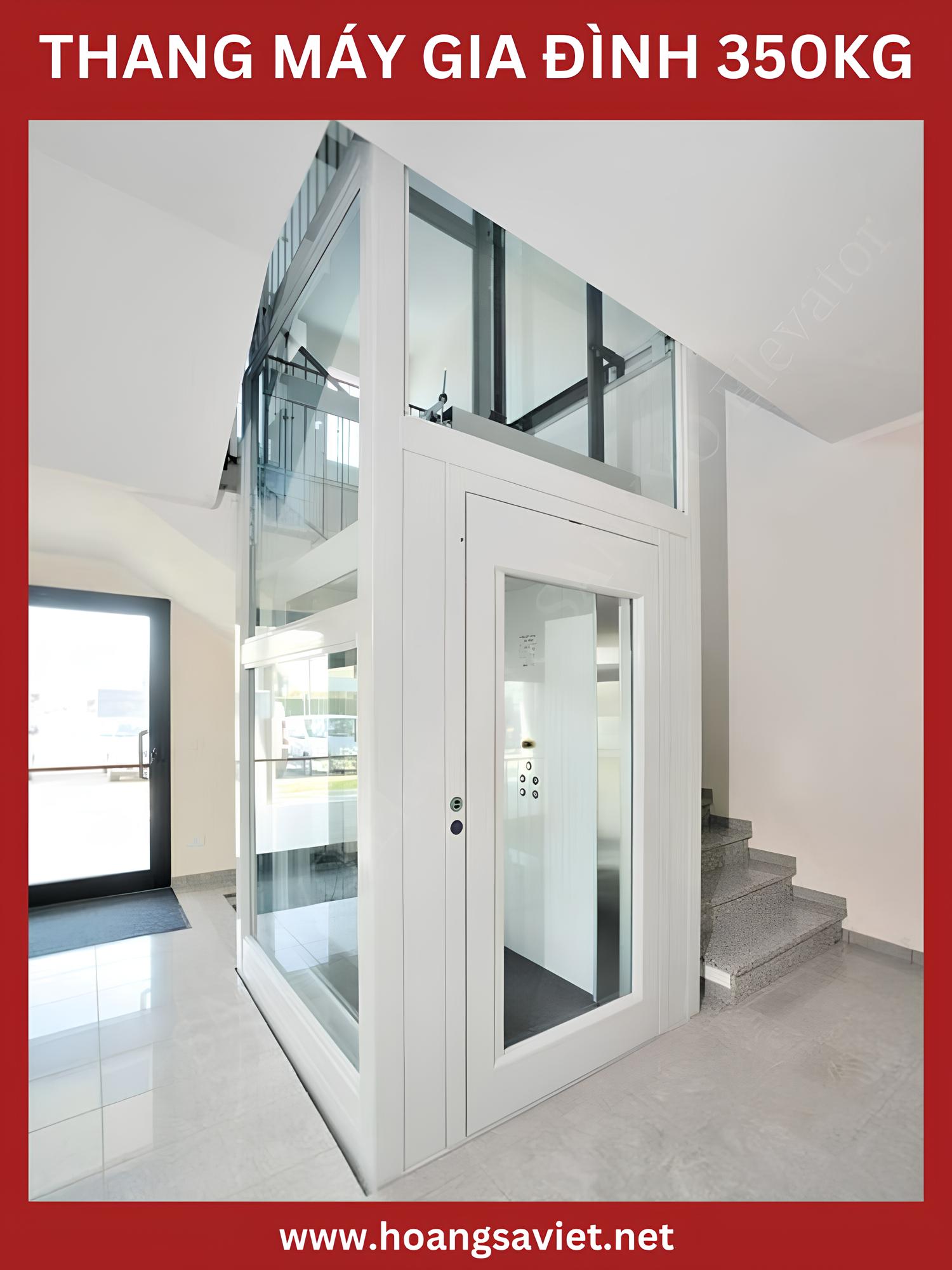 The capacity of the home elevator is 350kg The capacity of the home elevator is 350kg