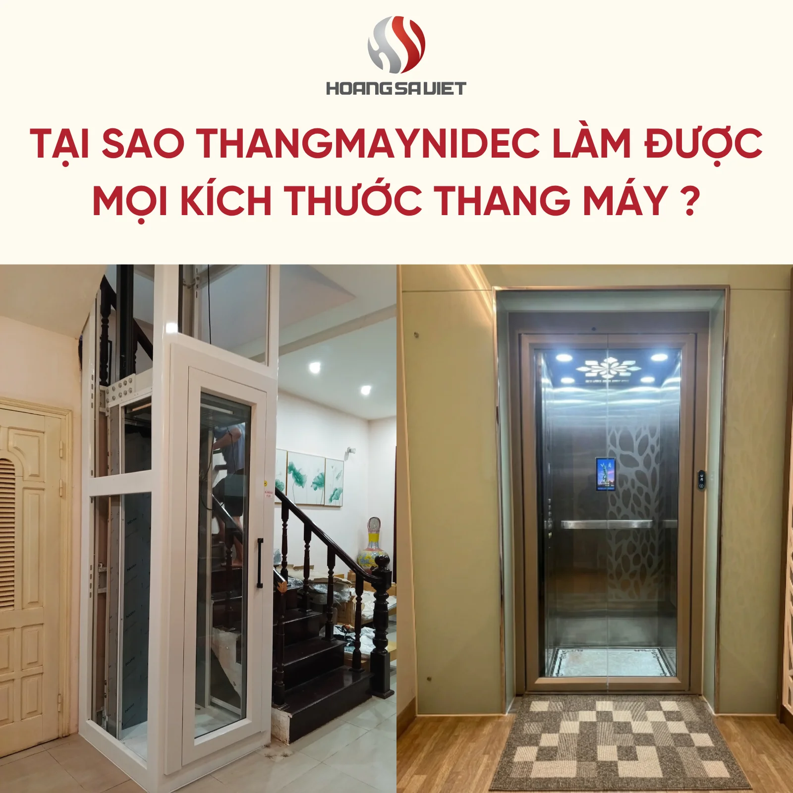 Tại sao THANGMAYNDIEC làm được mọi kích thước thang máy gia đình