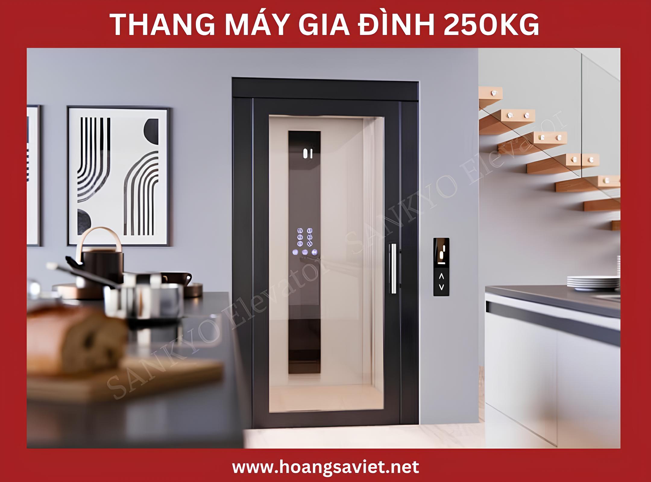 Tham khảo kích thước thang máy gia đình 250kg Tham khảo kích thước thang máy gia đình 250kg