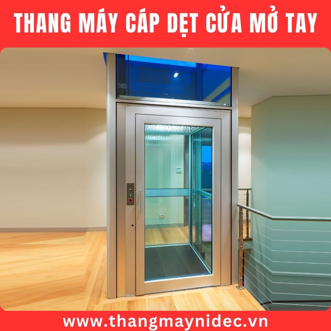 thang máy cáp dẹt kiểu cửa mở bằng tay thang máy cáp dẹt kiểu cửa mở bằng tay