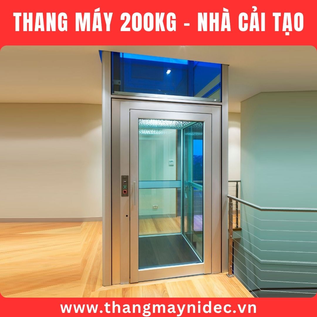 thang may mini 200kg cửa mở tay thang may mini 200kg cửa mở tay