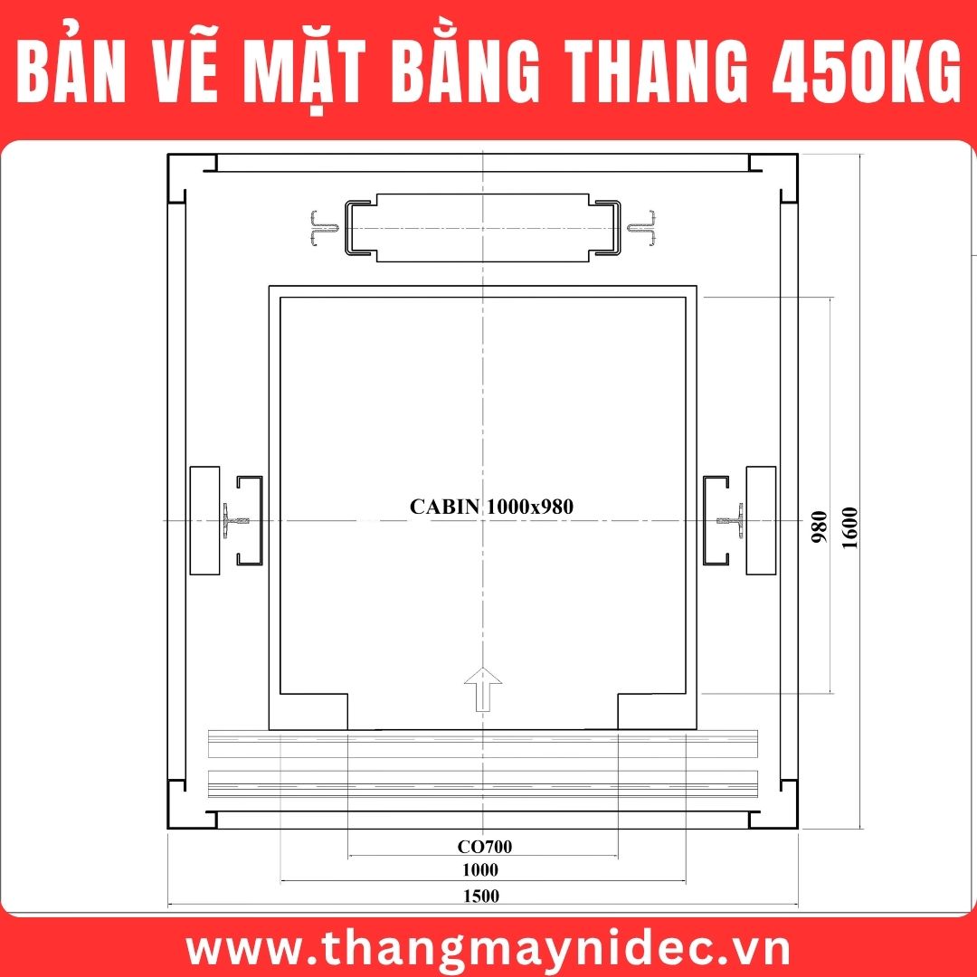Bản vẽ mặt bằng thang máy 450kg khung kính đối trọng sau Bản vẽ mặt bằng thang máy 450kg khung kính đối trọng sau