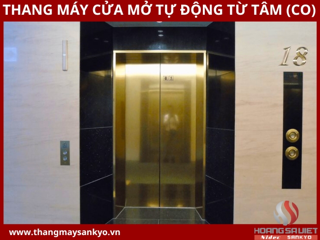Hình ảnh thang máy cửa mở tự động từ tâm (CO) Hình ảnh thang máy cửa mở tự động từ tâm (CO)