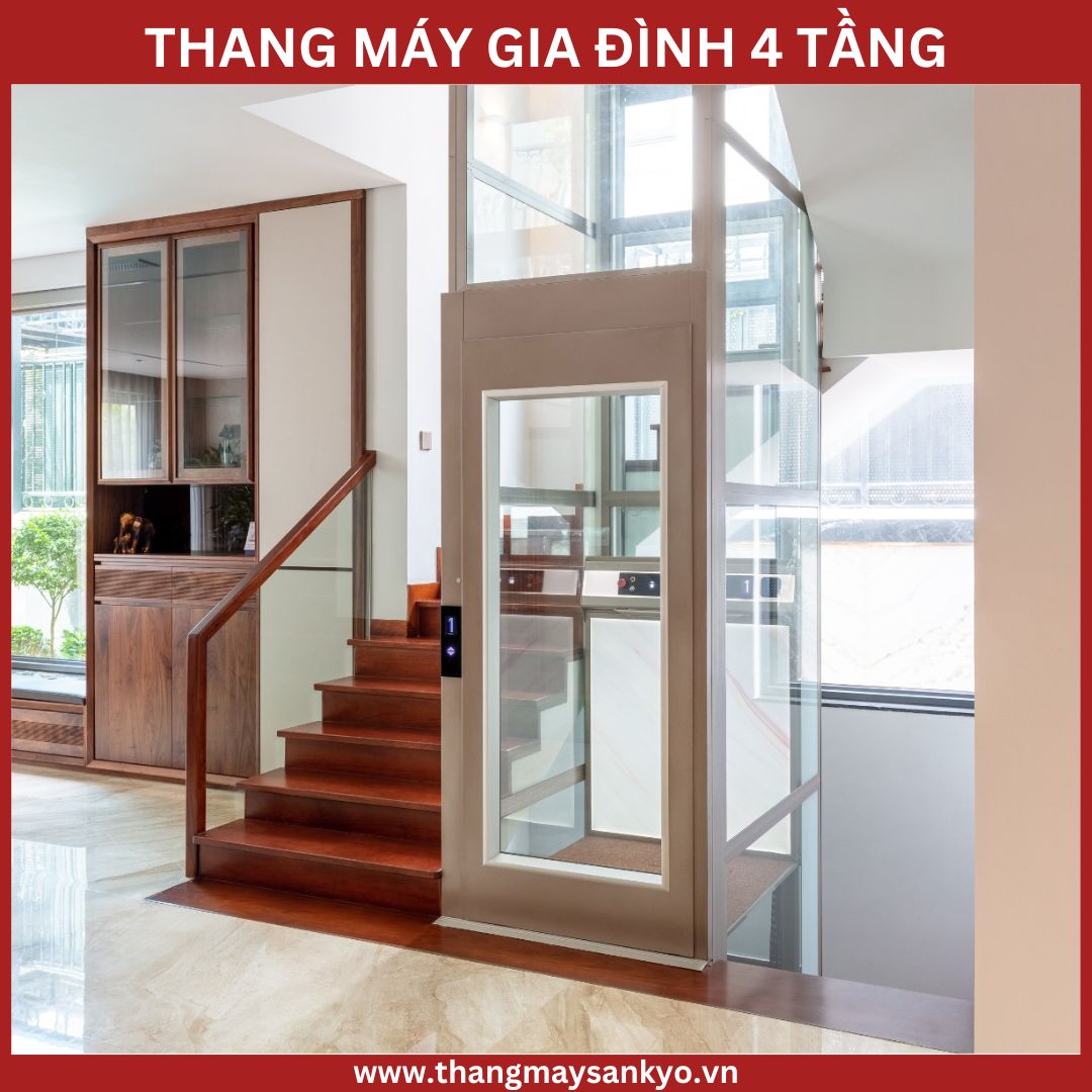 Thang máy gia đình 4 tầng Thang máy gia đình 4 tầng