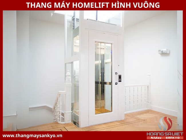 Hình ảnh thang máy Homelift hình vuông Hình ảnh thang máy Homelift hình vuông