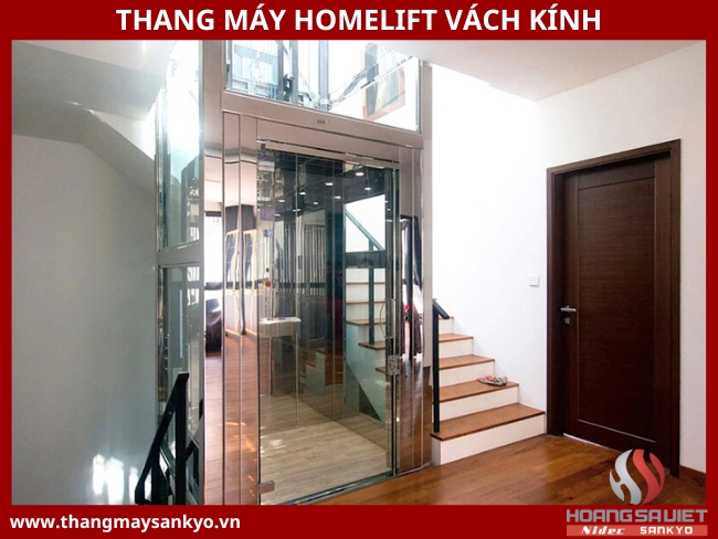 Hình ảnh thang máy Homelift vách kính Hình ảnh thang máy Homelift vách kính
