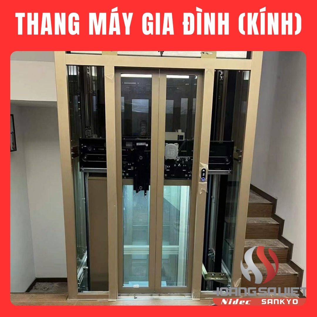 Thang máy gia đình khung kính Thang máy gia đình khung kính