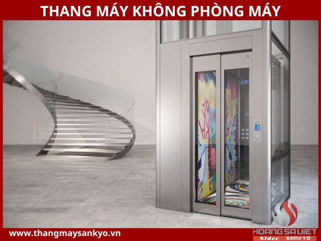 Machine room-less elevator Machine room-less elevator