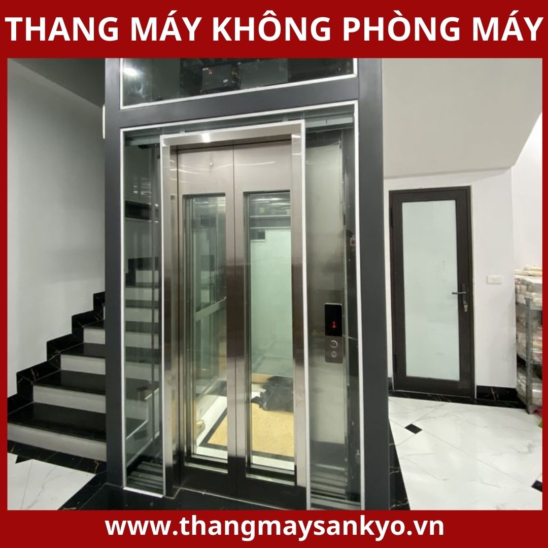 Machine room-less elevator Machine room-less elevator