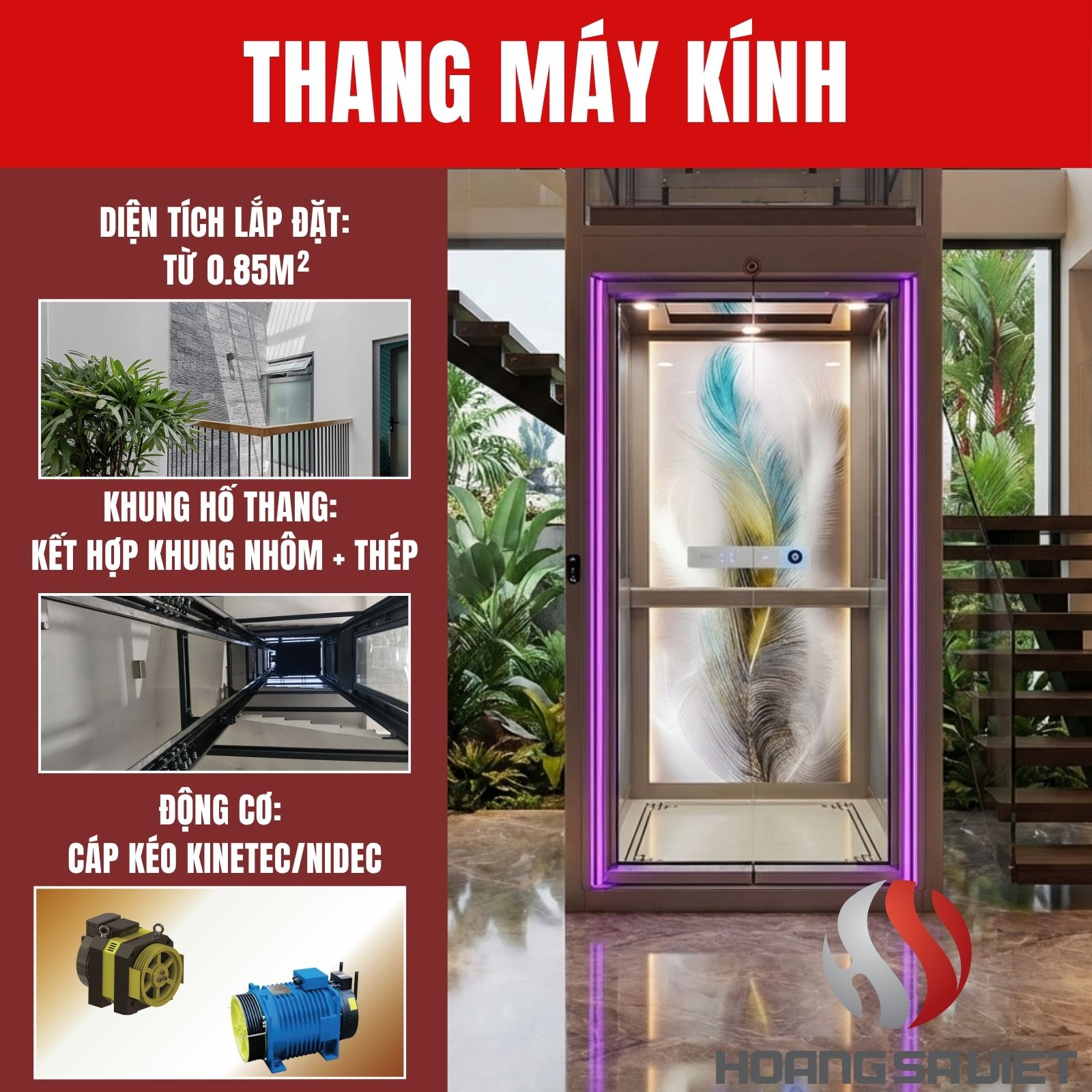 Mẫu Thang Máy Kính cho nhà cải tạo