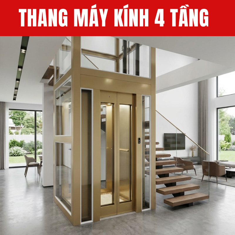 Thang Máy Kính 4 Tầng 