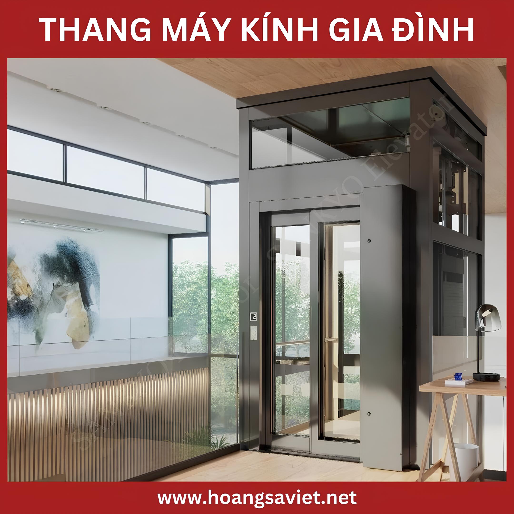 Tham khảo mẫu thang máy kính gia đình 300kg dạng vuông Tham khảo mẫu thang máy kính gia đình 300kg dạng vuông