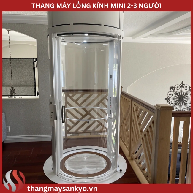 Hình ảnh minh hoạ thang máy kính mini 2-3 người Hình ảnh minh hoạ thang máy kính mini 2-3 người