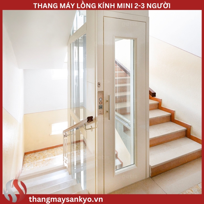 Hình ảnh minh hoạ thang máy kính mini Hình ảnh minh hoạ thang máy kính mini