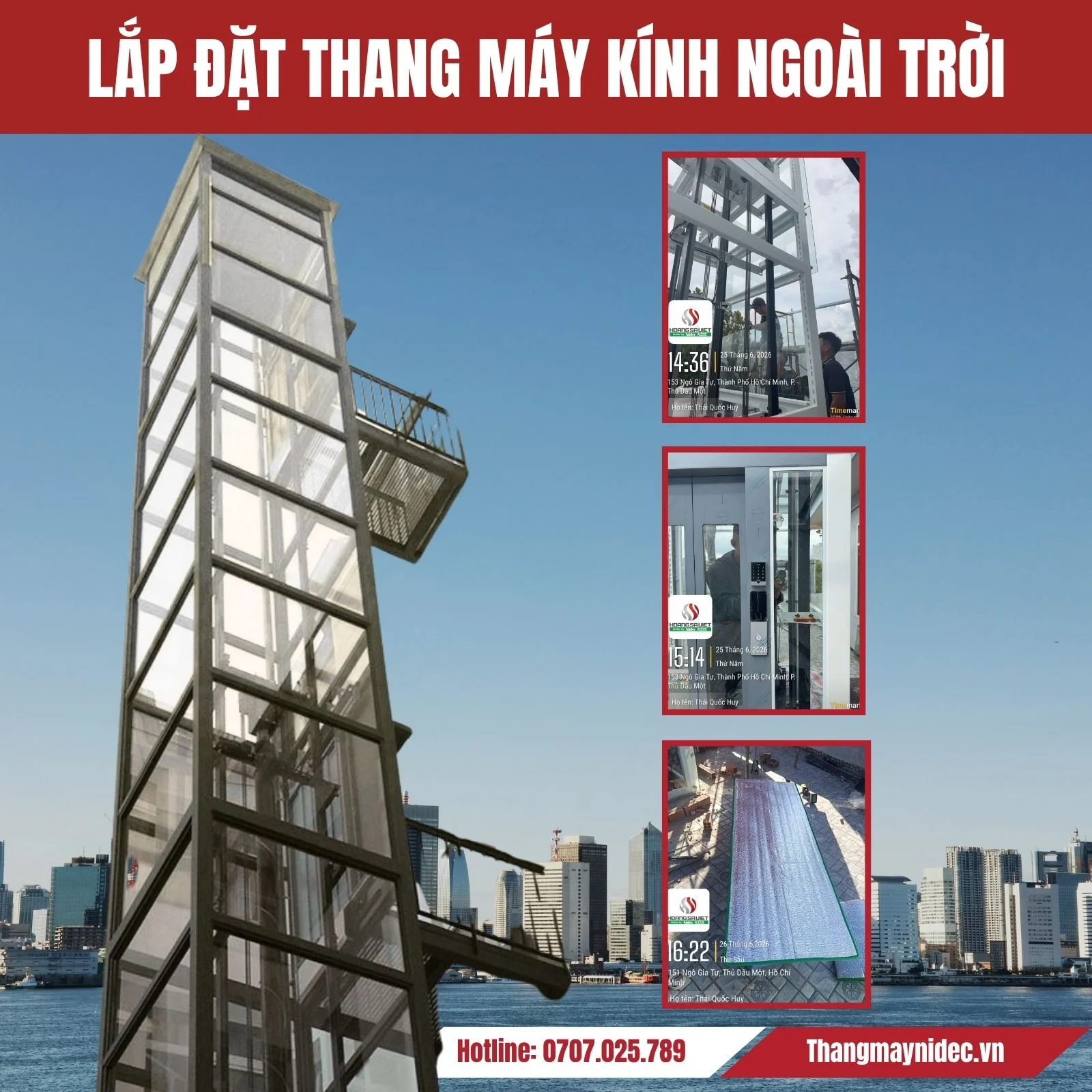 Thang máy kính ngoài trời
