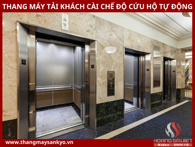 Thang máy tải khách cài chế độ cứu hộ tự động Thang máy tải khách cài chế độ cứu hộ tự động
