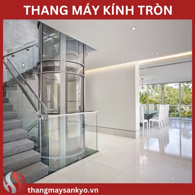 Thang máy tròn vách kính Thang máy tròn vách kính