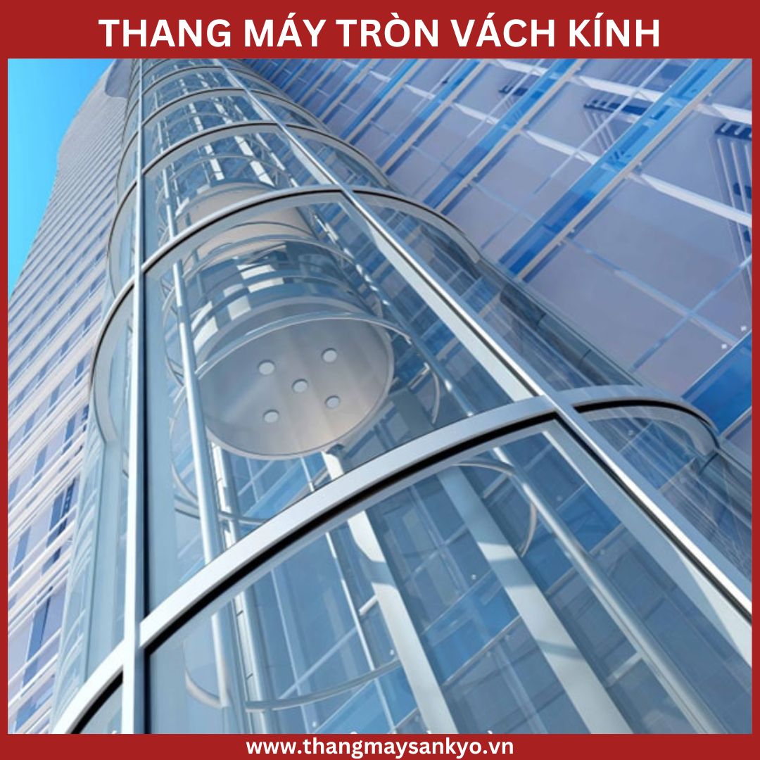 Thang máy tròn vách kính trong tòa nhà văn phòng hiện đại: Thang máy tròn vách kính trong tòa nhà văn phòng hiện đại:
