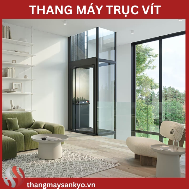 Mẫu thang máy trục vít đẹp Mẫu thang máy trục vít đẹp