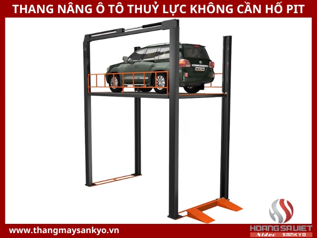 Thang nâng ô tô thuỷ lực không cần hố pit Thang nâng ô tô thuỷ lực không cần hố pit