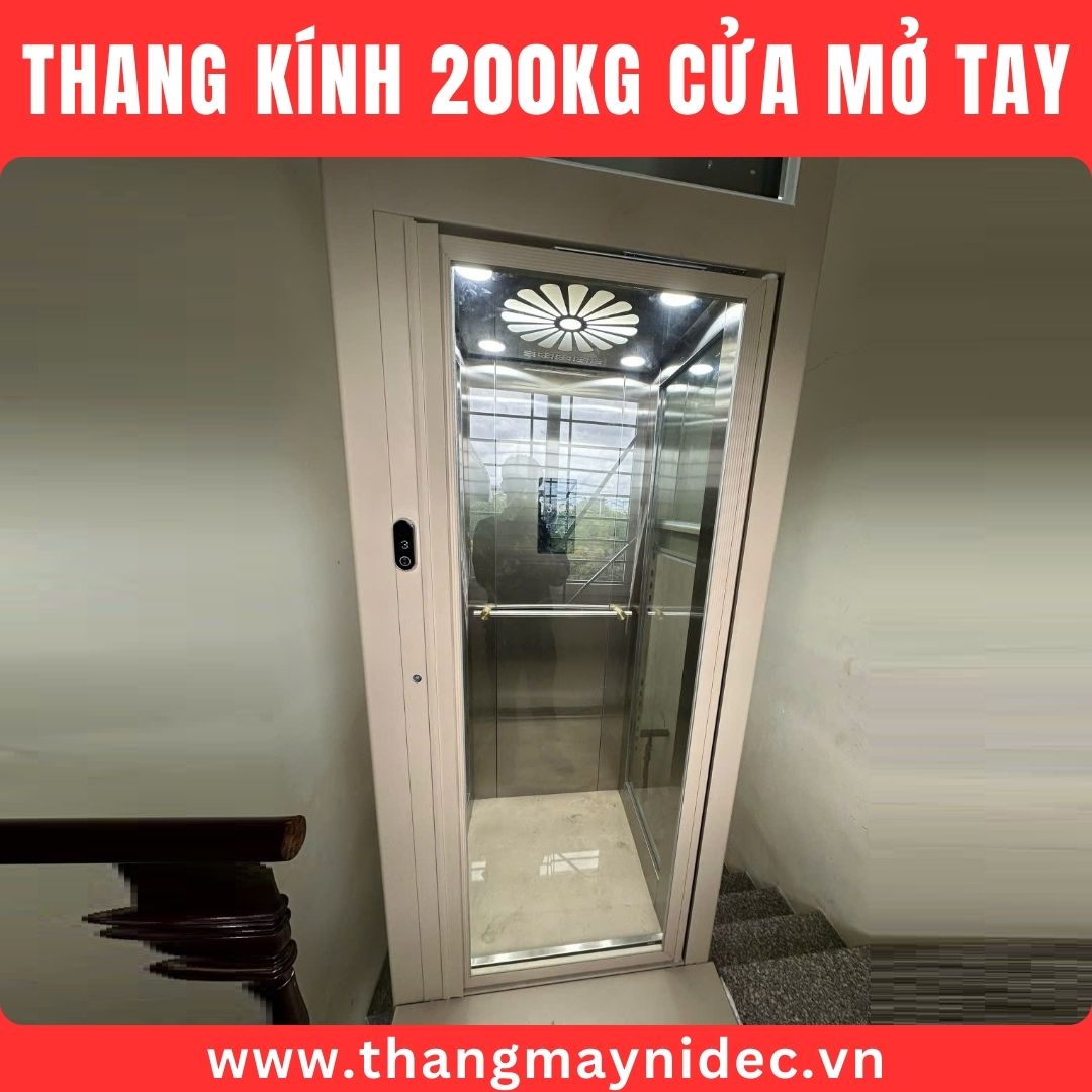 Thang máy kính 200kg Thang máy kính 200kg