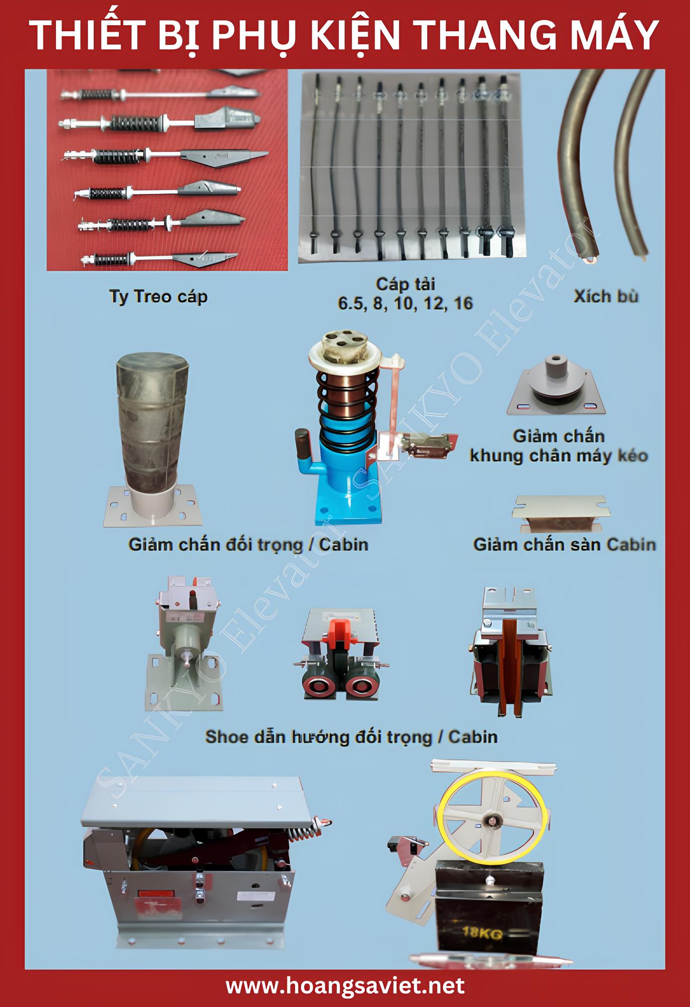 Thiết bị phụ kiện lắp đặt thang máy Thiết bị phụ kiện lắp đặt thang máy